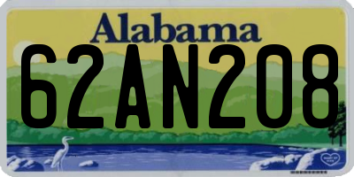 AL license plate 62AN208