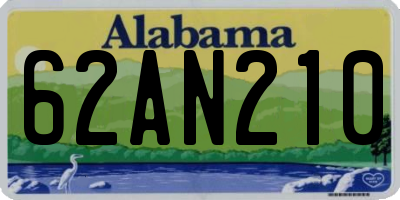 AL license plate 62AN210