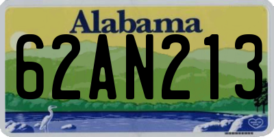 AL license plate 62AN213