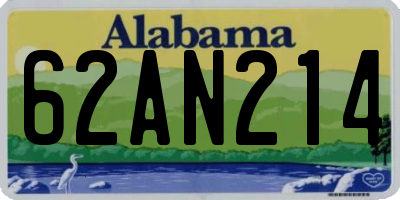 AL license plate 62AN214