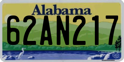 AL license plate 62AN217