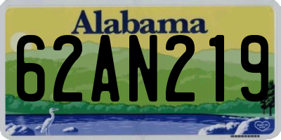 AL license plate 62AN219
