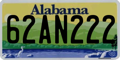 AL license plate 62AN222
