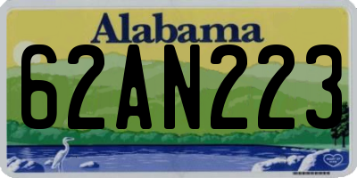 AL license plate 62AN223