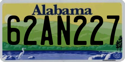 AL license plate 62AN227