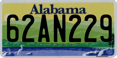 AL license plate 62AN229