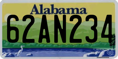 AL license plate 62AN234