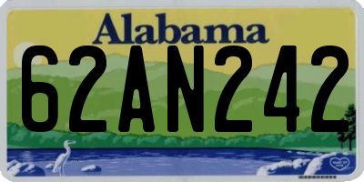 AL license plate 62AN242