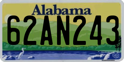 AL license plate 62AN243