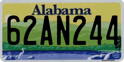 AL license plate 62AN244