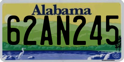 AL license plate 62AN245