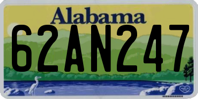 AL license plate 62AN247