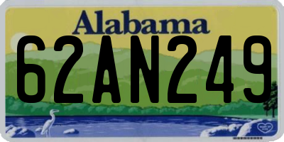 AL license plate 62AN249