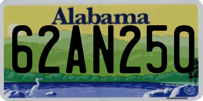 AL license plate 62AN250