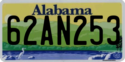 AL license plate 62AN253