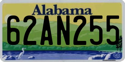 AL license plate 62AN255