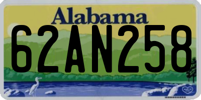 AL license plate 62AN258
