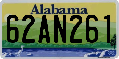 AL license plate 62AN261