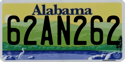 AL license plate 62AN262