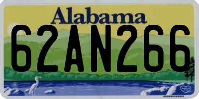 AL license plate 62AN266