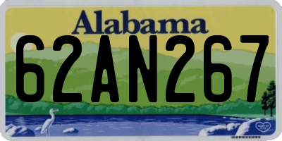 AL license plate 62AN267