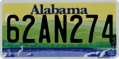 AL license plate 62AN274