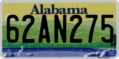 AL license plate 62AN275
