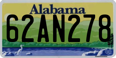 AL license plate 62AN278
