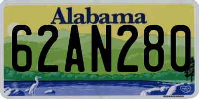 AL license plate 62AN280