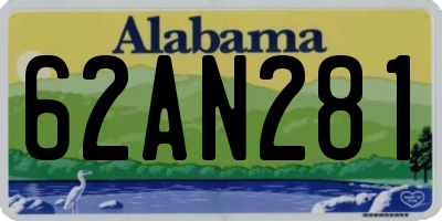 AL license plate 62AN281