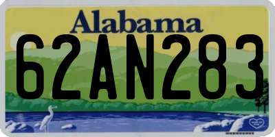 AL license plate 62AN283