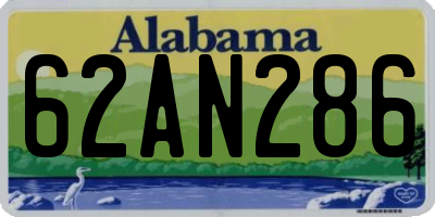 AL license plate 62AN286