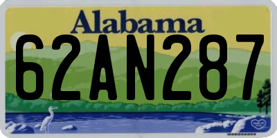 AL license plate 62AN287