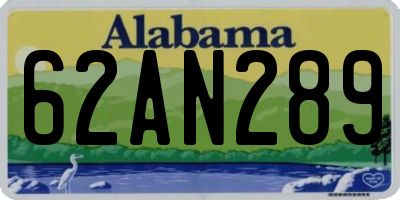AL license plate 62AN289