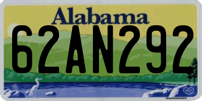 AL license plate 62AN292