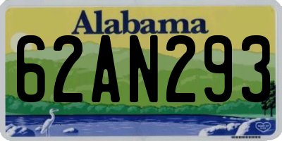 AL license plate 62AN293