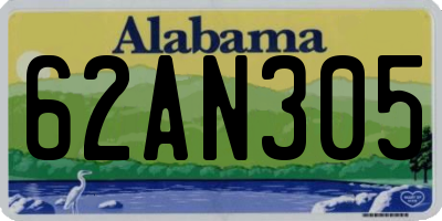 AL license plate 62AN305