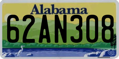 AL license plate 62AN308