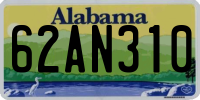 AL license plate 62AN310
