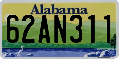 AL license plate 62AN311