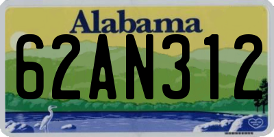 AL license plate 62AN312