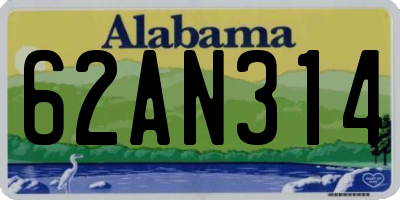 AL license plate 62AN314