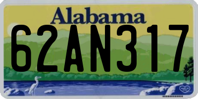 AL license plate 62AN317
