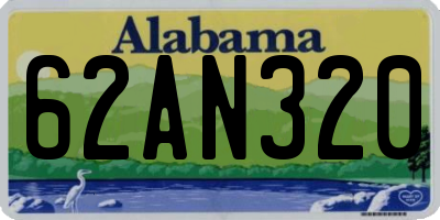 AL license plate 62AN320