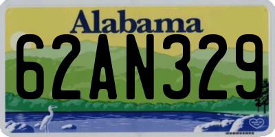 AL license plate 62AN329