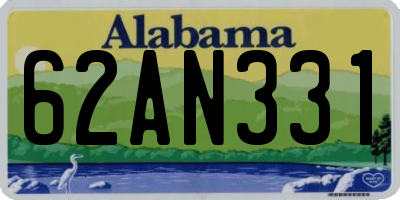 AL license plate 62AN331