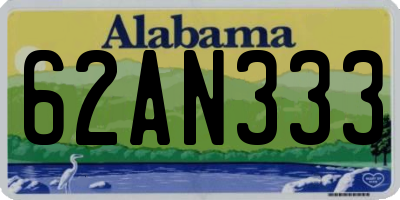 AL license plate 62AN333
