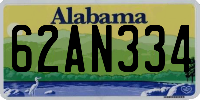 AL license plate 62AN334