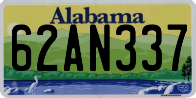 AL license plate 62AN337