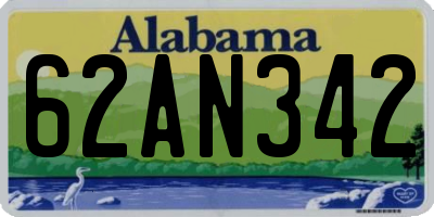 AL license plate 62AN342